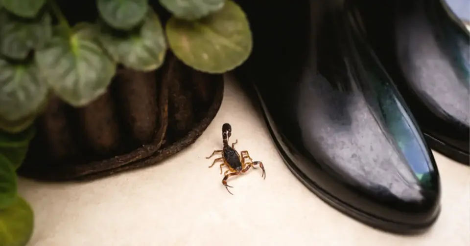 Scorpion that entered indoors