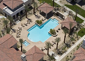 overhead of pool at an hoa