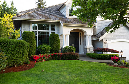 a beautiful home overlooking a well kept lawn
